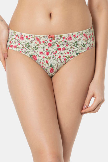 Buy Amante Low Rise Three-Fourth Coverage Bikini Panty - Floral Whimsy Pr